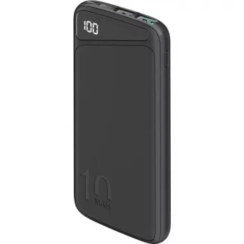 Ātrās uzlādes Powerbank 10 000 mAh (melns, USB-C PD, QC 3.0)