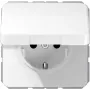 Iegremdējamā kontaktligzdas kārba JUNG CD 1520 BFKIKL WW, balta, Schuko tipam
