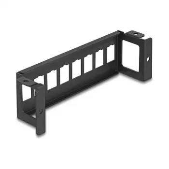 DeLOCK 86516 sadales panelis 8 portu melns metāla sienas montāžai 50mm x 41.6mm x 175mm
