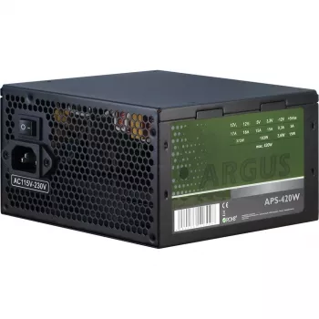 Inter-Tech Argus APS barošanas bloks 420 W 20+4 Pin ATX ATX Melns