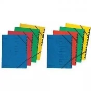 herlitz Paplašināmā mape easyorga, A4, kartons, 12 nodalījumi, Zila Colorspan-kartons, 355 g/m², Iekštelpu melnā Manila-kartons (10843316)