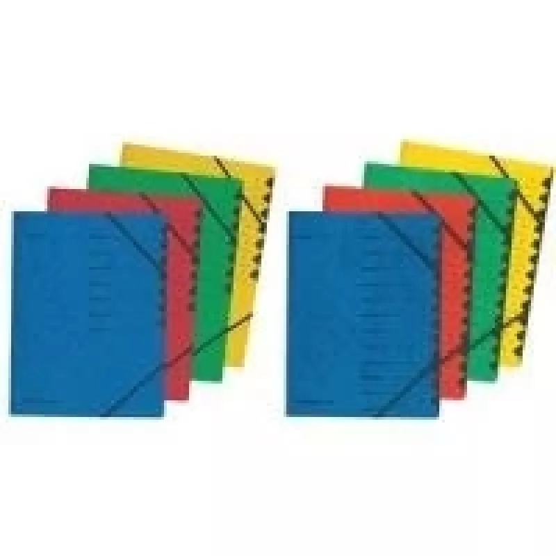 herlitz Paplašināmā mape easyorga, A4, kartons, 12 nodalījumi, Zila Colorspan-kartons, 355 g/m², Iekštelpu melnā Manila-kartons (10843316)