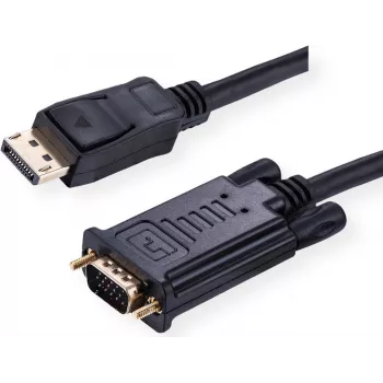 Vērtības VGA–DisplayPort video kabelis-adapteris 2 m melns (11.99.5802)