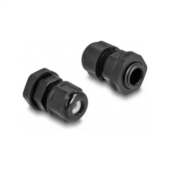 DeLOCK EX kabeļa savienotājs M12 melns 2 gab. Poliamīds