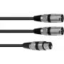 Audio kabelis XLR 3-pin 2 x XLR 3-pin Melns Omnitronic 30225203