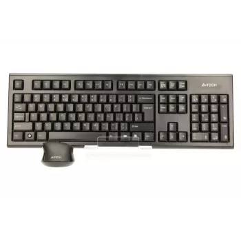 A4Tech 7100N bezvadu tastatūras un peles komplekts, QWERTY angļu, melns