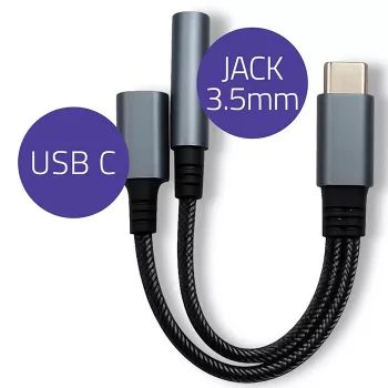 Adapter 2in1 USB-C uz USB-C un 3,5mm ligzdu PD 15W