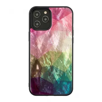 Aizsargmaciņa iKins Apple iPhone 12 / 12 Pro — ūdensziedu dizains, melna