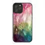 Aizsargmaciņa iKins Apple iPhone 12 / 12 Pro — ūdensziedu dizains, melna