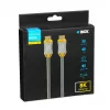 HDMI kabelis IBOX HD08 2 m, HDMI Type A vīriešu–vīriešu, HDMI 2.1, sudraba