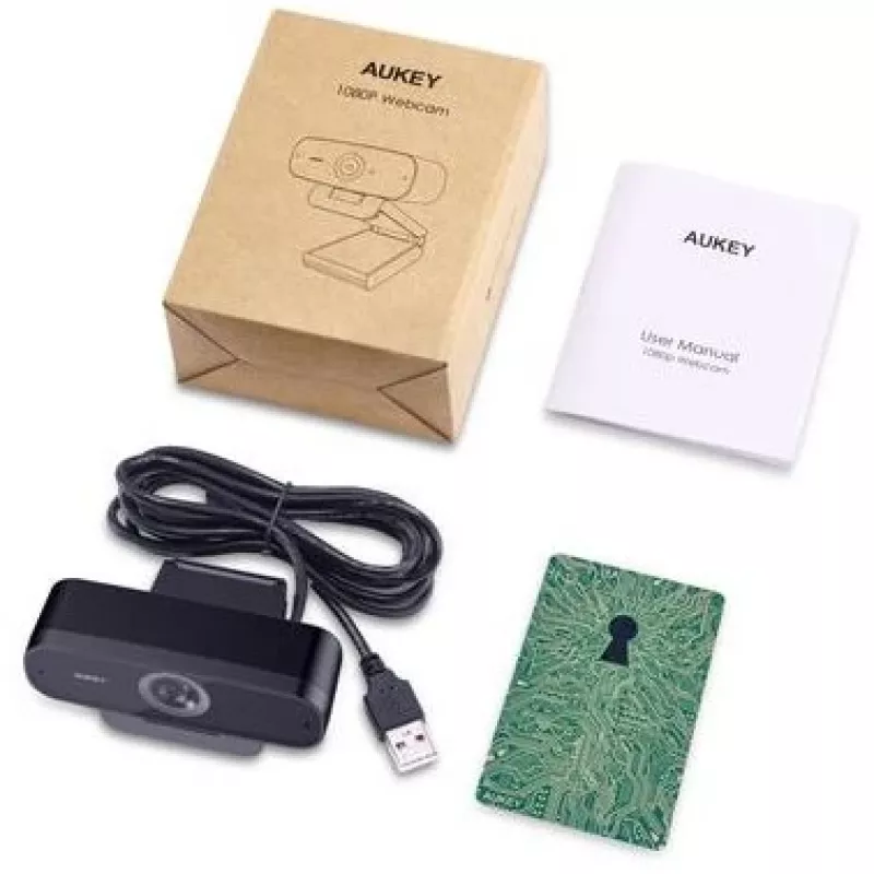 Tīmekļa kamera AUKEY Impression PC-W3 2 MP 1920 x 1080 pikseļi USB Melna