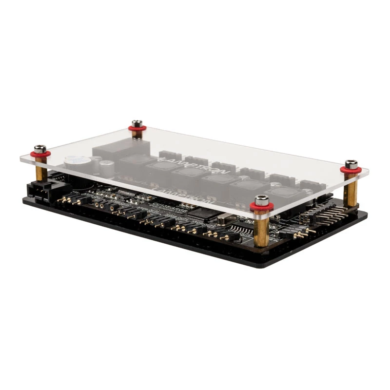 Lamptron CU135 Ventilatoru un RGB Kontrolieris ar Displeju, ARGB - Melns