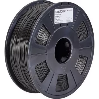 Renkforce RF-4511188 3D drukas materiāls PLA (polipienskābe) Melns 1 kg