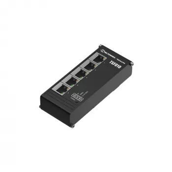 Teltonika NETWORKS TSF010 nepārvaldīts Fast Ethernet slēdzis (10/100) DIN sliedei, melns