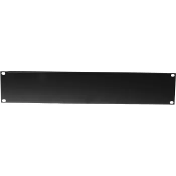 Priekšējais panelis Omnitronic Z-19U Steel Black 2U — tērauda 19 collu plaukta panelis, 2U augstums