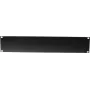 Priekšējais panelis Omnitronic Z-19U Steel Black 2U — tērauda 19 collu plaukta panelis, 2U augstums