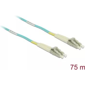DELOCK InfiniBand / optiskās šķiedras kabelis 75 m MMF OM3 2x LC – akvamarīna krāsa