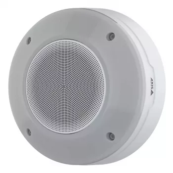 AXIS D4200-VE divvirzienu āra skaļrunis, 365–14000 Hz, 102 dB, 140° izkliede, IP66, PoE, balts, stiprinājums pie staba/sienas