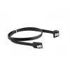 SATA III kabelis LANBERG CA-SASA-13CU-0050-BK 0,5 m, SATA 7-pin uz 7-pin, 6 Gbit/s, melns