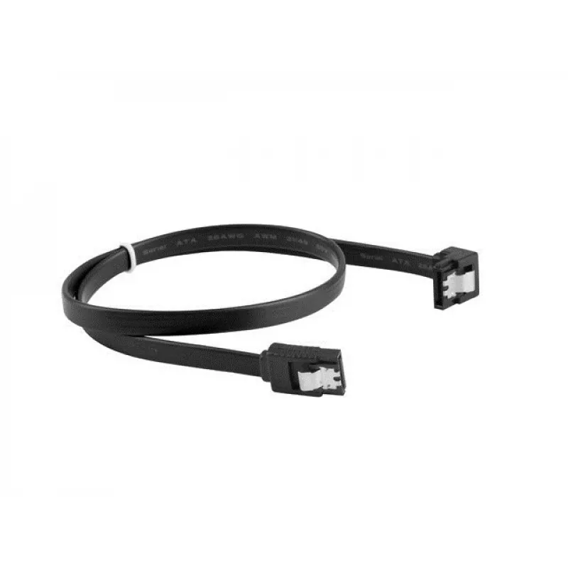 SATA III kabelis LANBERG CA-SASA-13CU-0050-BK 0,5 m, SATA 7-pin uz 7-pin, 6 Gbit/s, melns