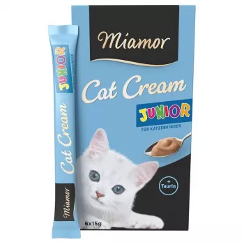 MIAMOR Cat Cream Junior kaķu gardumi 6 x 15g