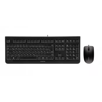 CHERRY DC 2000 Universāls USB AZERTY Beļģijas Melns tastatūras un peles komplekts