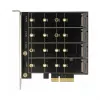 DeLOCK 89888 PCIe interfeisa karte ar četriem M.2 slotiem SATA diskiem