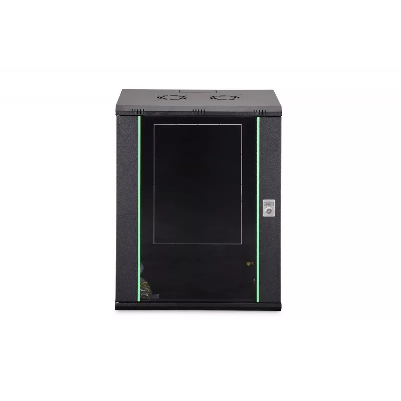 Sienas stiprinājuma tīkla skapis 19 inch Dynamic-N 16U 600x450 melns DN-37113