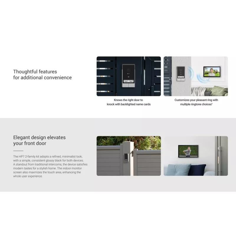 Video Domofona Skārienmonitors EZVIZ 7 collu Model 318500248 — Atsevišķa Vadība Diviem Dzīvokļiem