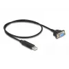 DeLOCK USB 2.0 uz RS-232 adapteris 50 cm FTDI Melns