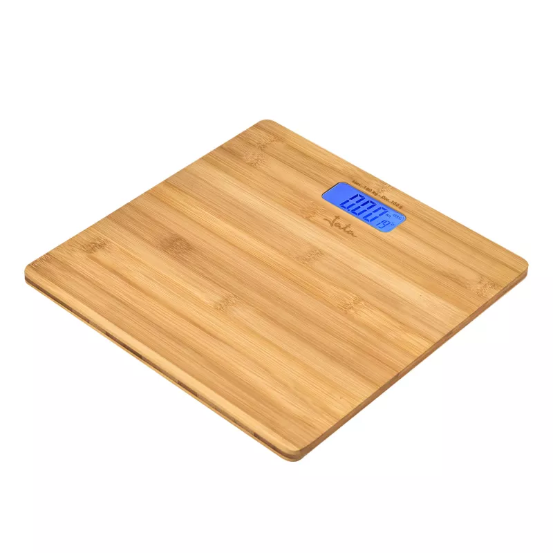 Jata HBAS1489 elektroniskie vannas istabas svari, 180 kg, 100 g iedaļa, presēta bambusa platforma, LCD displejs