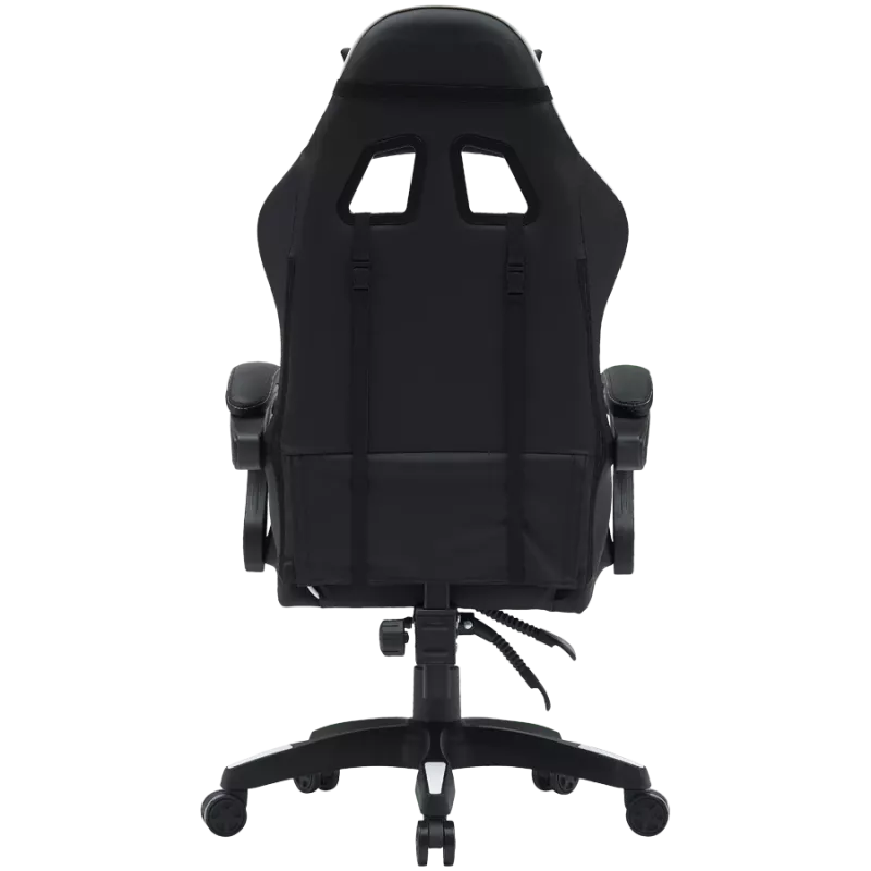 Spēļu krēsls CANYON Core SGCH2 — melns/balts, ergonomisks, regulējams augstums