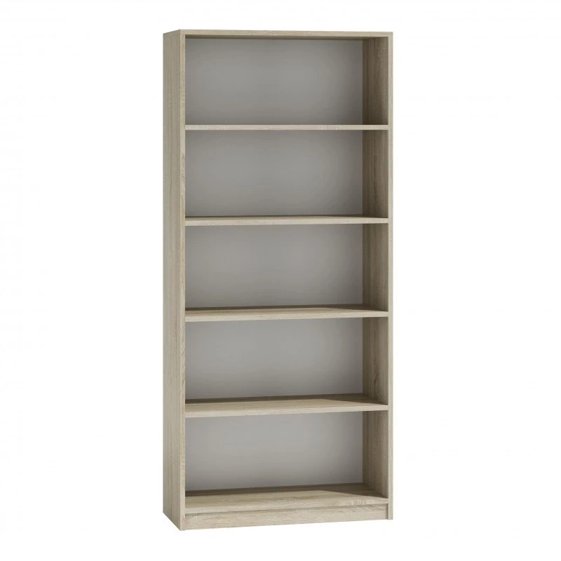 Biroja grāmatu skapis Top e shop R80 SONOMA ozola krāsā, 5 plaukti, 800×300×1820 mm