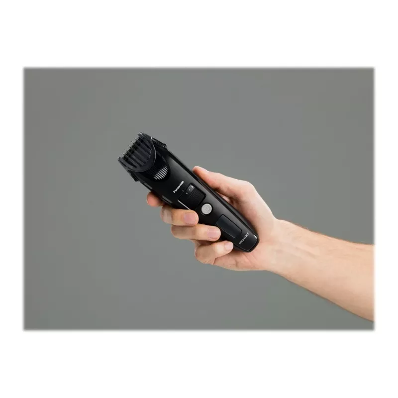 Bārdas trimmeris Panasonic ER-SB40-K803 — 0,5–10 mm, 19 soļi, Li-Ion, bezvadu/tīkls, melns