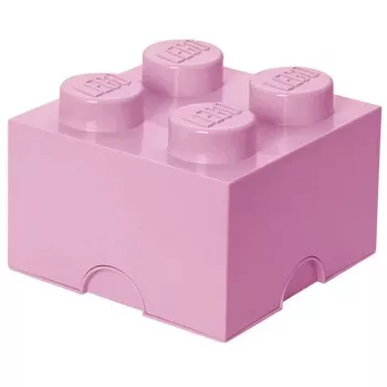 LEGO Storage Brick Room Copenhagen 4, rozā — LEGO glabāšanas ķieģelis 40031738, sakraujams konteiners rotaļlietām un tekstilijām