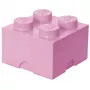 LEGO Storage Brick Room Copenhagen 4, rozā — LEGO glabāšanas ķieģelis 40031738, sakraujams konteiners rotaļlietām un tekstilijām
