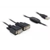 DeLOCK 2x RS232/USB 2.0 seriālais kabelis, melns, 61886