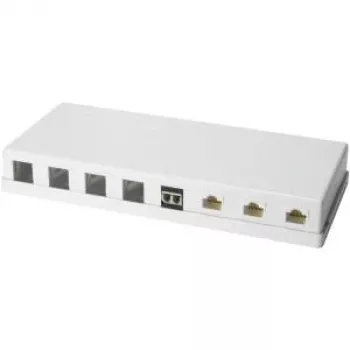 LOGILINK- Keystone Virsmas Montāžas Kārba 8 portu UTP, balta, tukša (NK4035)
