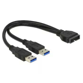 USB kabelis DeLOCK 0,25m USB 3.0 / 2xUSB 3.0 83910