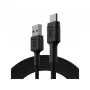 USB kabelis Green Cell KABGC22 USB 2.0 1.2m USB A USB C Melns