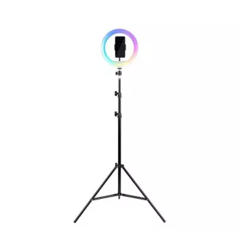 Havit ST7026 statīvs ar RGB gaismas gredzenu melns 3 kājas maks. augstums 2,1 m