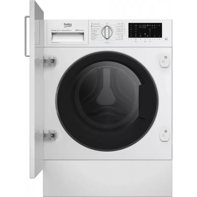 Veļas žāvētājs BEKO B5DBT68547W iebūvējamais, 8 kg mazgāšana / 5 kg žāvēšana, 1400 apgr./min