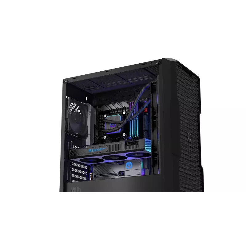 Endorfy Navis F360 ARGB EY3B006 AIO šķidruma procesora dzesēšanas sistēma, 360 mm radiators, 3 ventilatori pa 120 mm, 250–1800 RPM, LGA 1700/AM5/AM4, melna