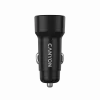 CANYON OnDrive 24 auto lādētājs 24W 2xUSB-A Melns