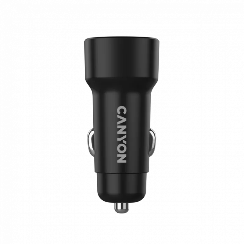 CANYON OnDrive 24 auto lādētājs 24W 2xUSB-A Melns