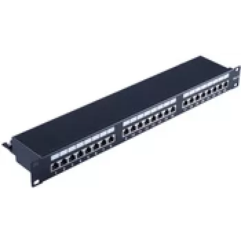 Patch Panel S-Conn BS75065 24 porti Cat6 19 inch melns