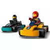 Konstruktors LEGO 60400 City Gokarti ar braucējiem – rotaļu komplekts ar minifigūrām un transportlīdzekļiem