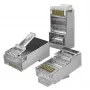 RJ45 modulārais savienotājs QOLTEC 54556 CAT6 FTP, sudraba, 18×22×11 mm, iepakojumā 100 gab.