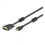 Wentronic Goobay HDMI™ / DVI-D kabelis, melns, 5 m - 19 polu HDMI™ spraudnis > DVI-D (18+1) spraudnis (51582)