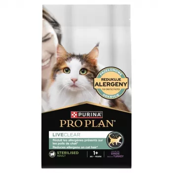 PURINA PRO PLAN LIVECLEAR STERILISED ADULT ar tītaru 1,4kg